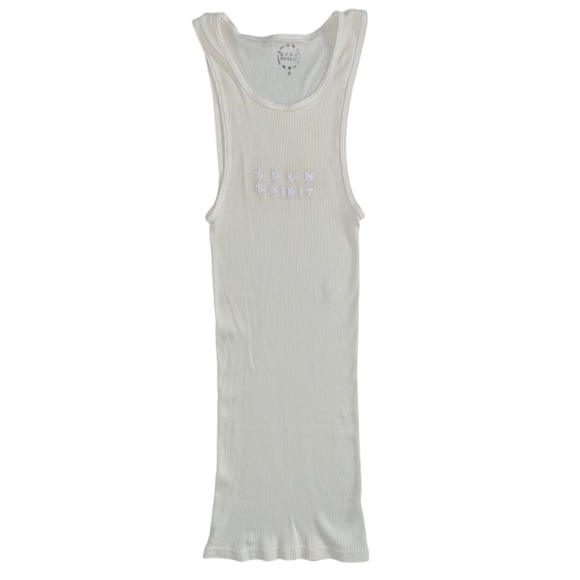 RIBBED TANK : ECRU