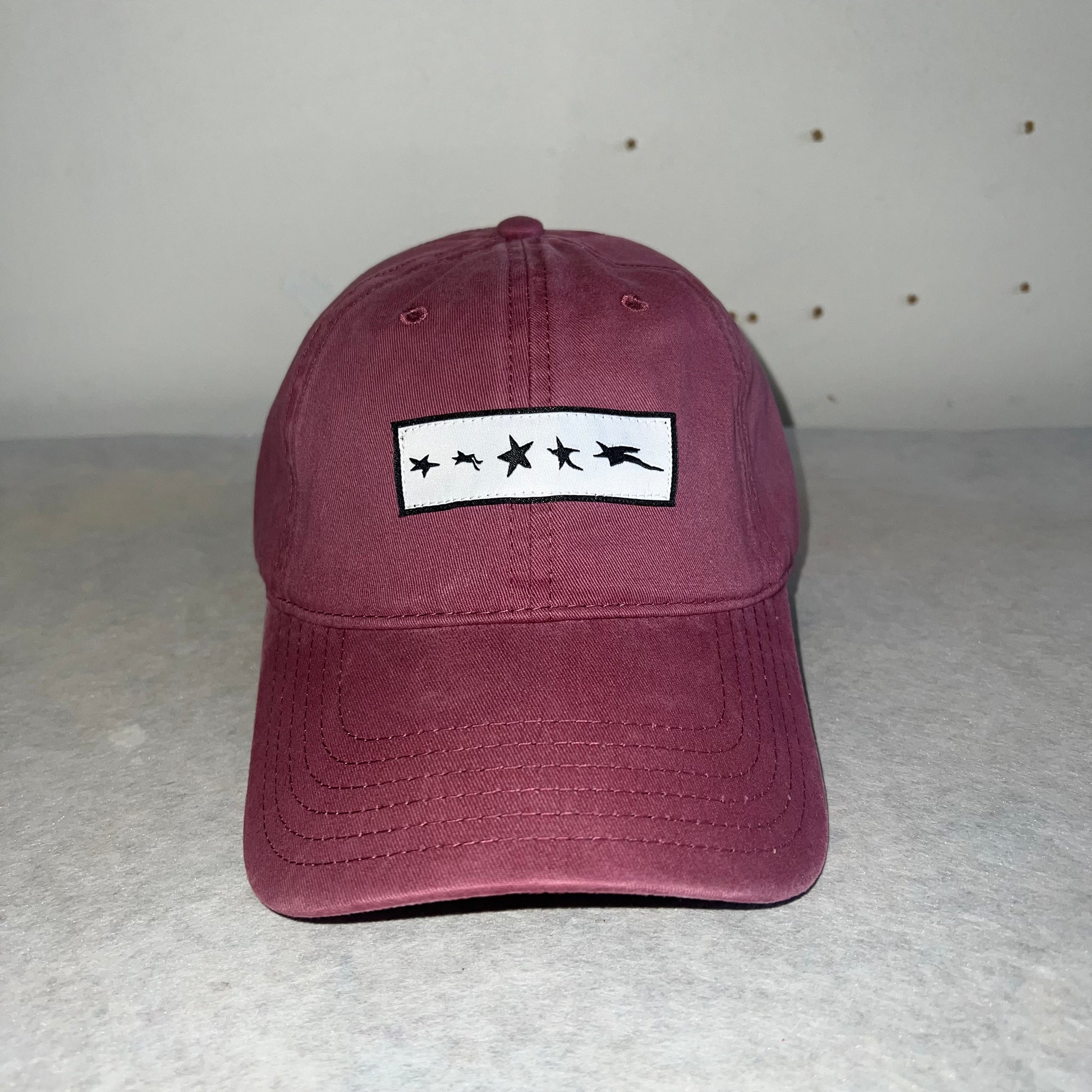 WARPED STARS PATCH CAP : WASHED MAROON