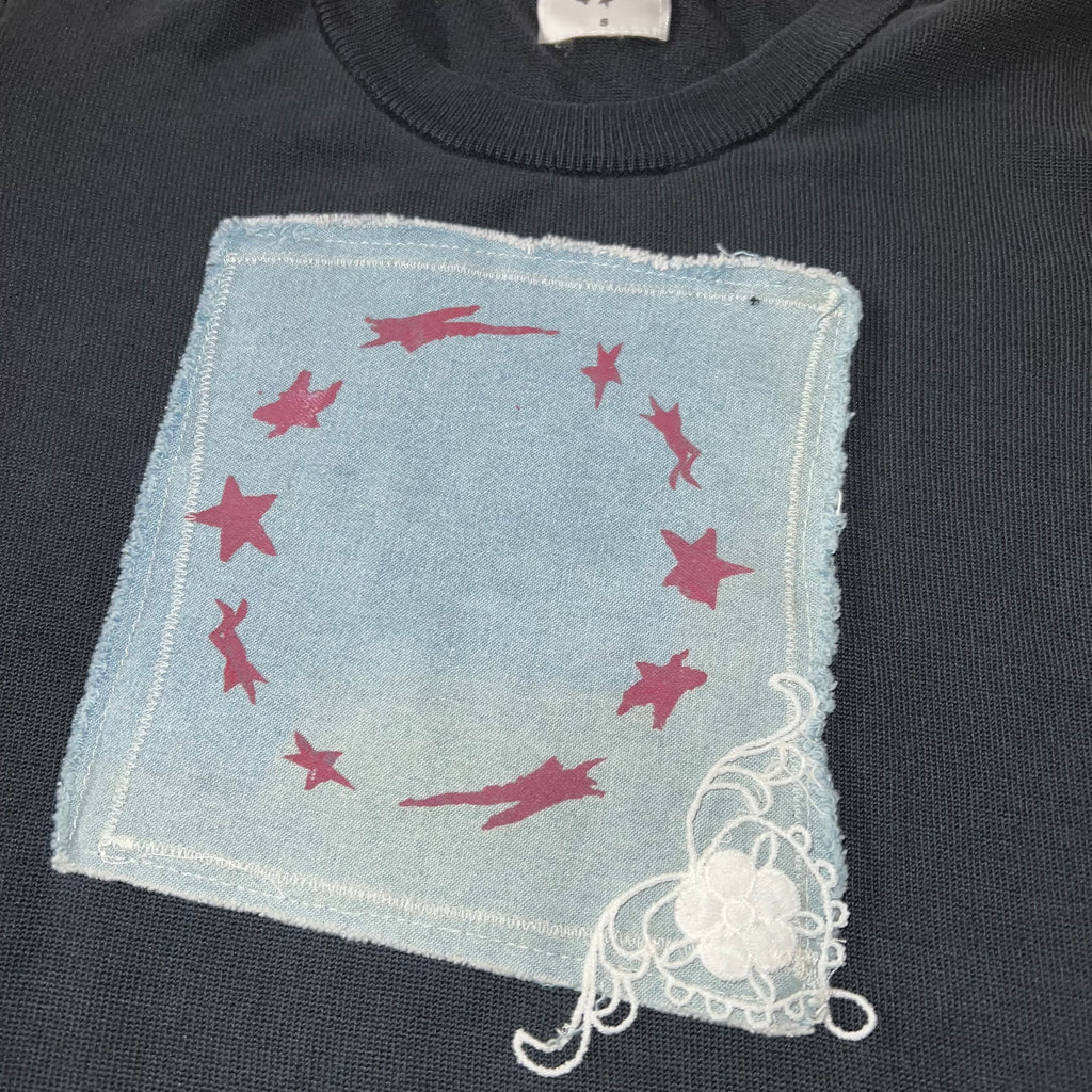 1:1 ss sweater/patch top : S