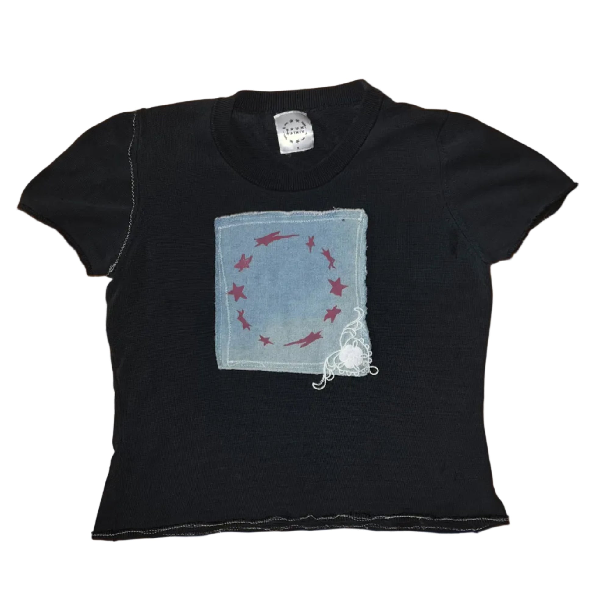 1:1 ss sweater/patch top : S