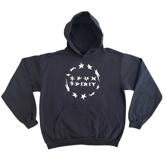 WARPED STARS CIRCLE TEXT 11oz HOODIE