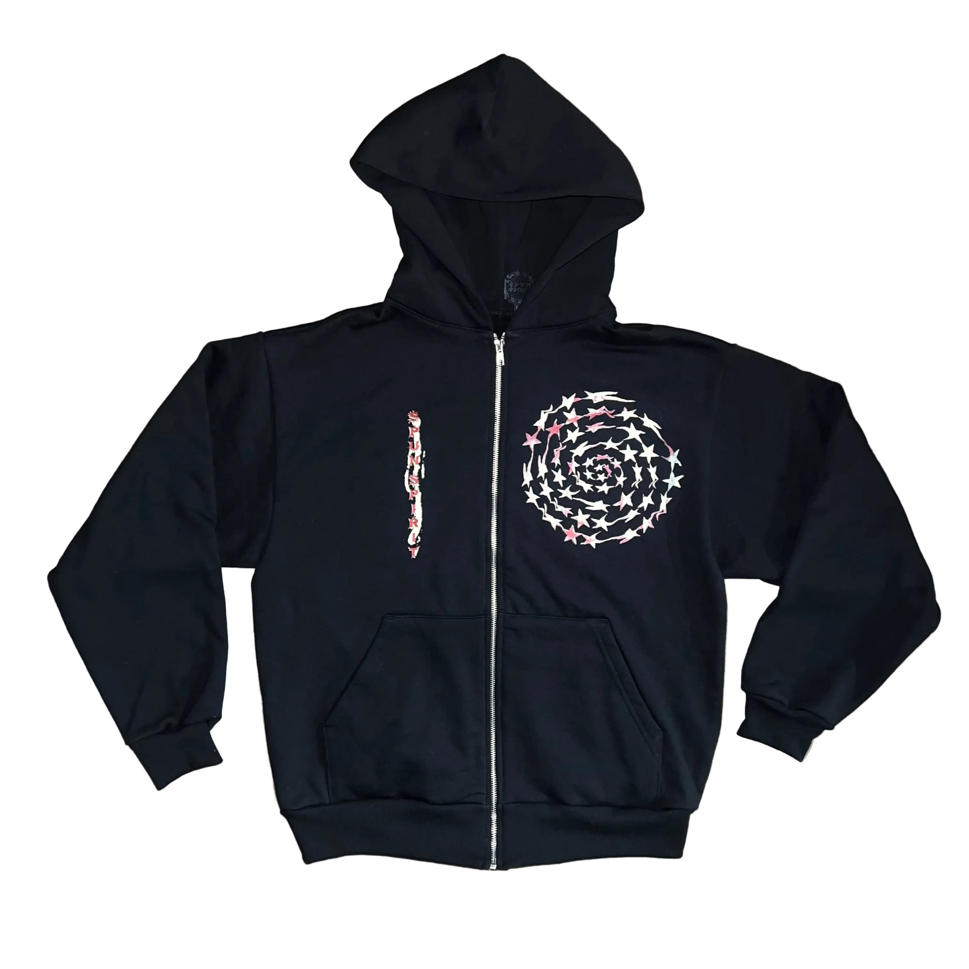 1:1 PRINT HVY WEIGHT ZIP HOODIE: M