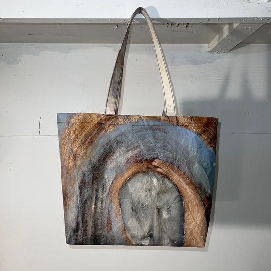 HAND PAINTED RECYCLED SAIL TOTE #4