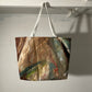 HAND PAINTED RECYCLED SAIL TOTE : #1
