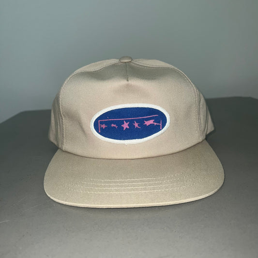 WARPED STARS OVAL PATCH HAT : TAN