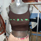 WS CROP CAMI : BRWN