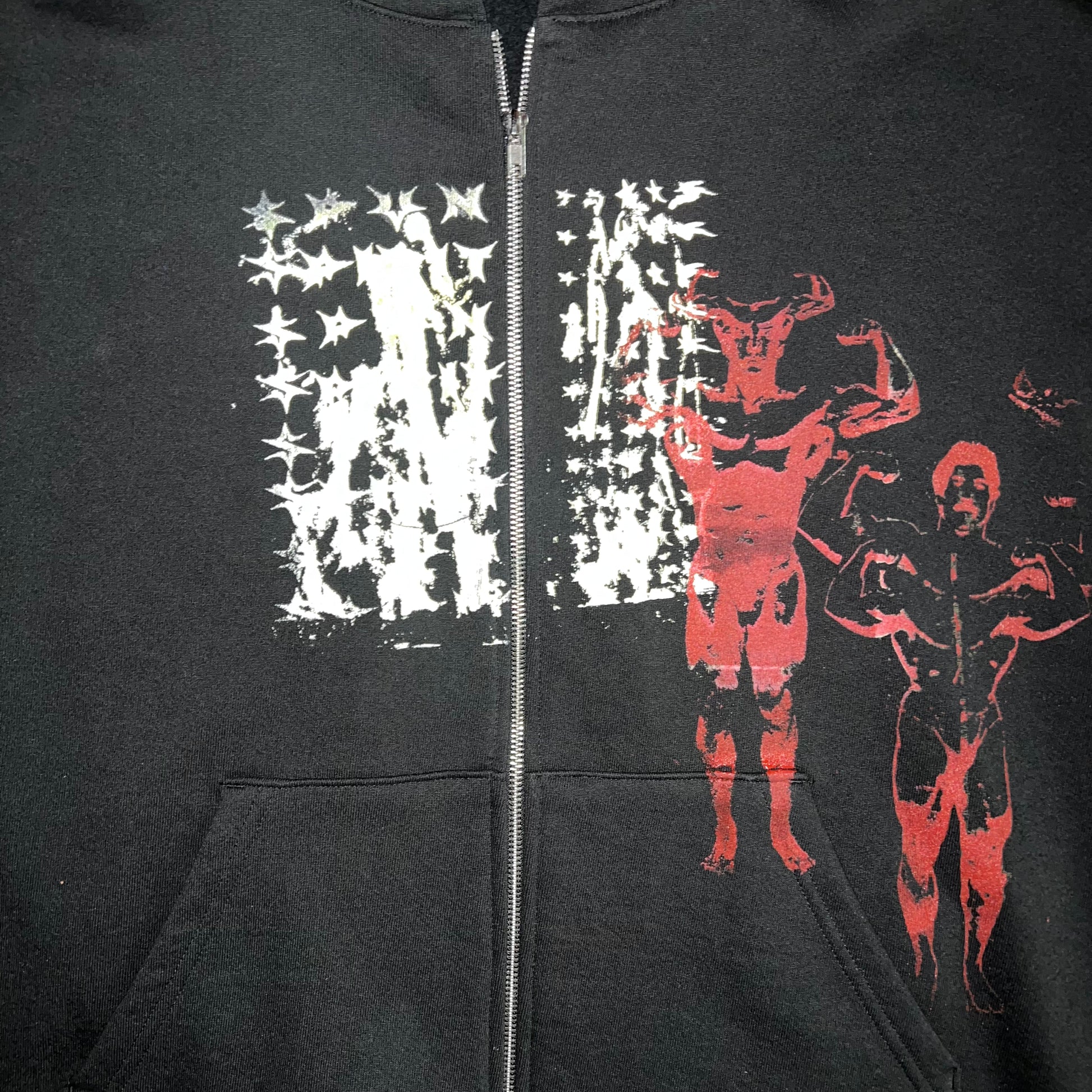 1:1 PRINT HVY WEIGHT ZIP HOODIE: L