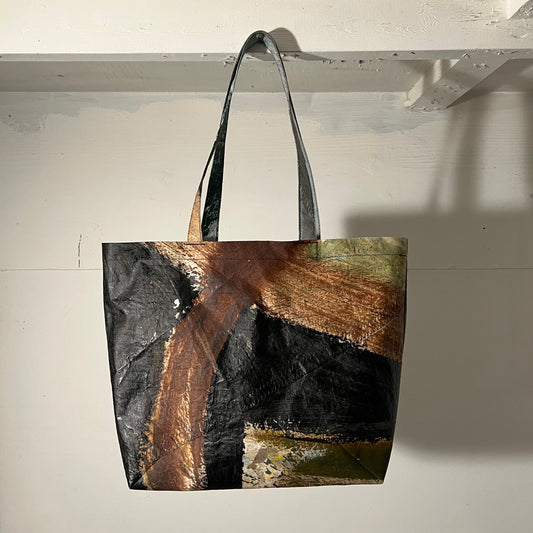 HAND PAINTED RECYCLED SAIL TOTE #3