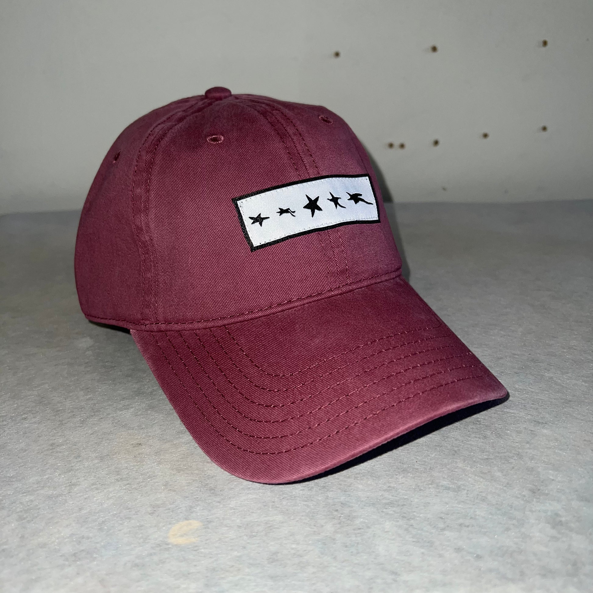WARPED STARS PATCH CAP : WASHED MAROON