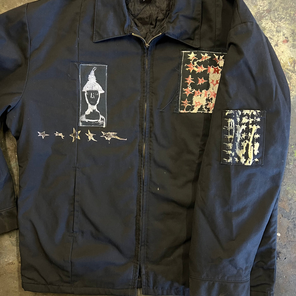 1:1 RWW BLK PATCH PRINT JACKET : L