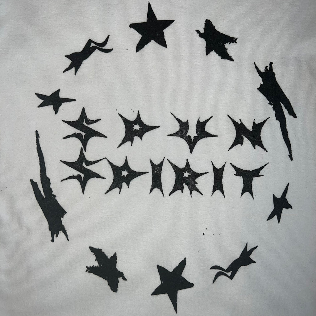 CIRCLE WS LOGOS CAP SLEEVE  : B&W