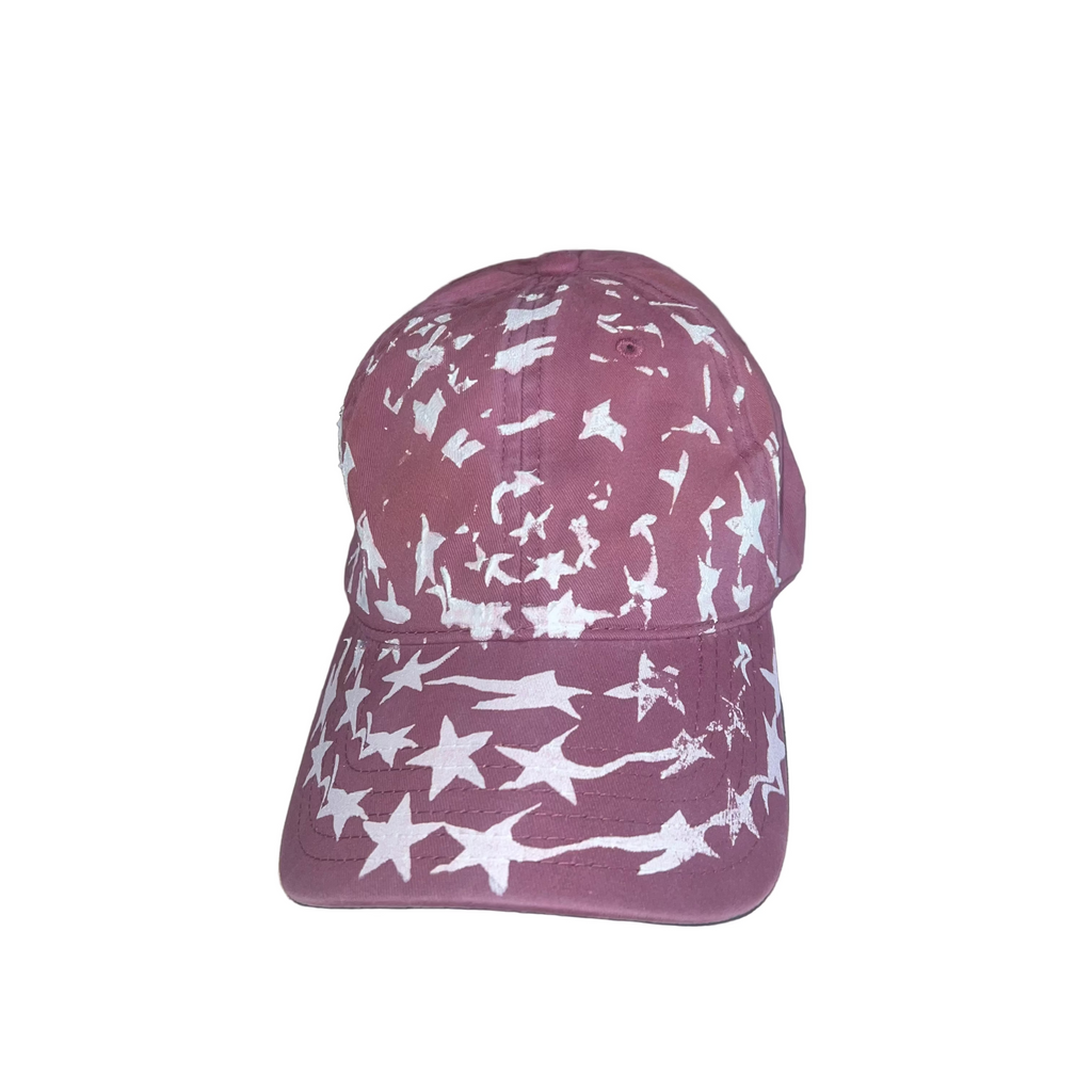 WARPED STARS SPIRAL PRINTED CAP : WASHED MAROON