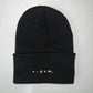 WARPED STARS EMBROIDERED BEANIE : BLK : BLU : GRN