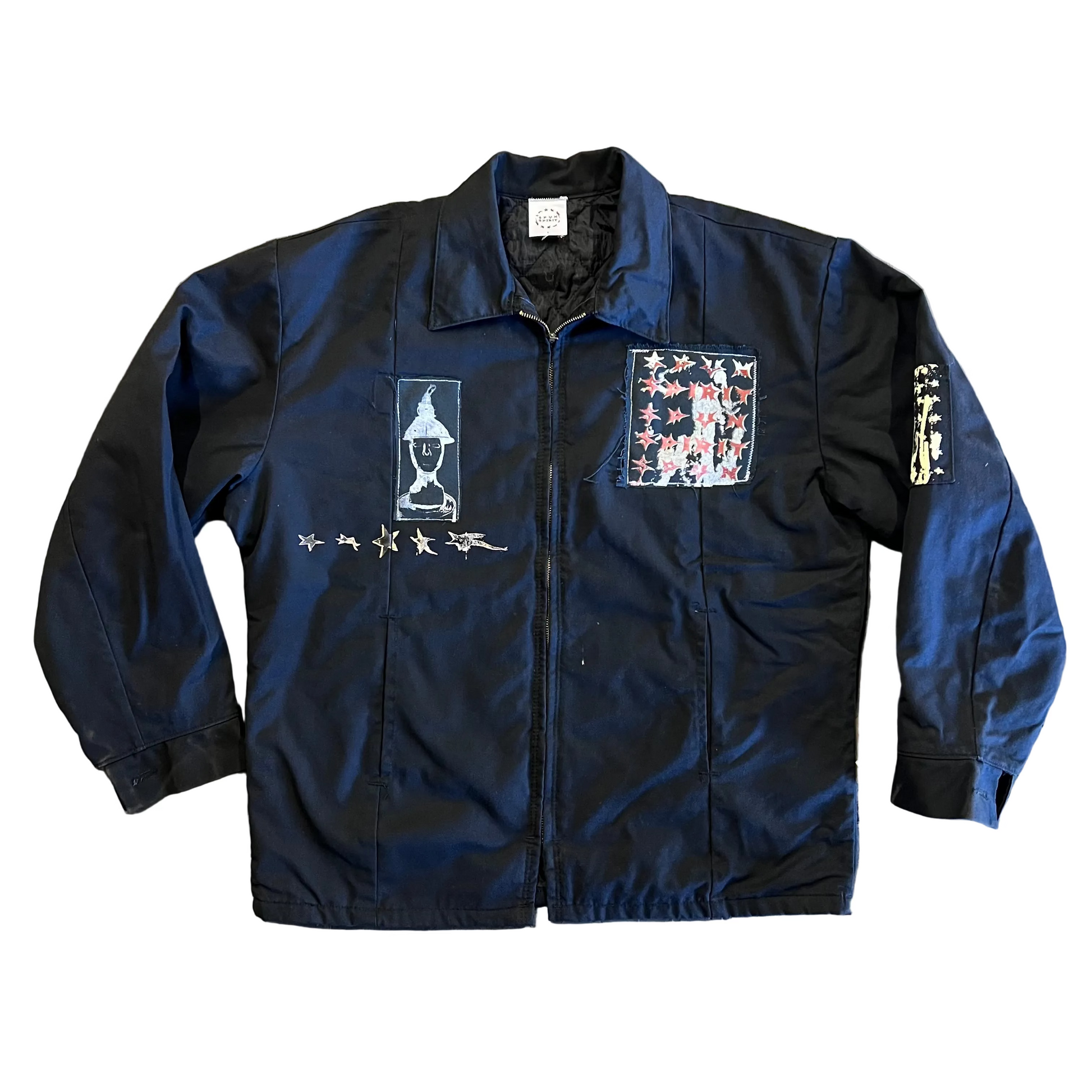 1:1 RWW BLK PATCH PRINT JACKET : L