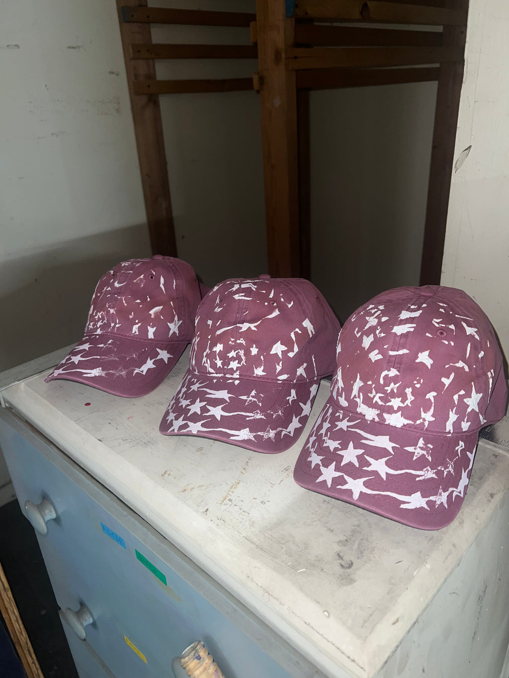 WARPED STARS SPIRAL PRINTED CAP : WASHED MAROON