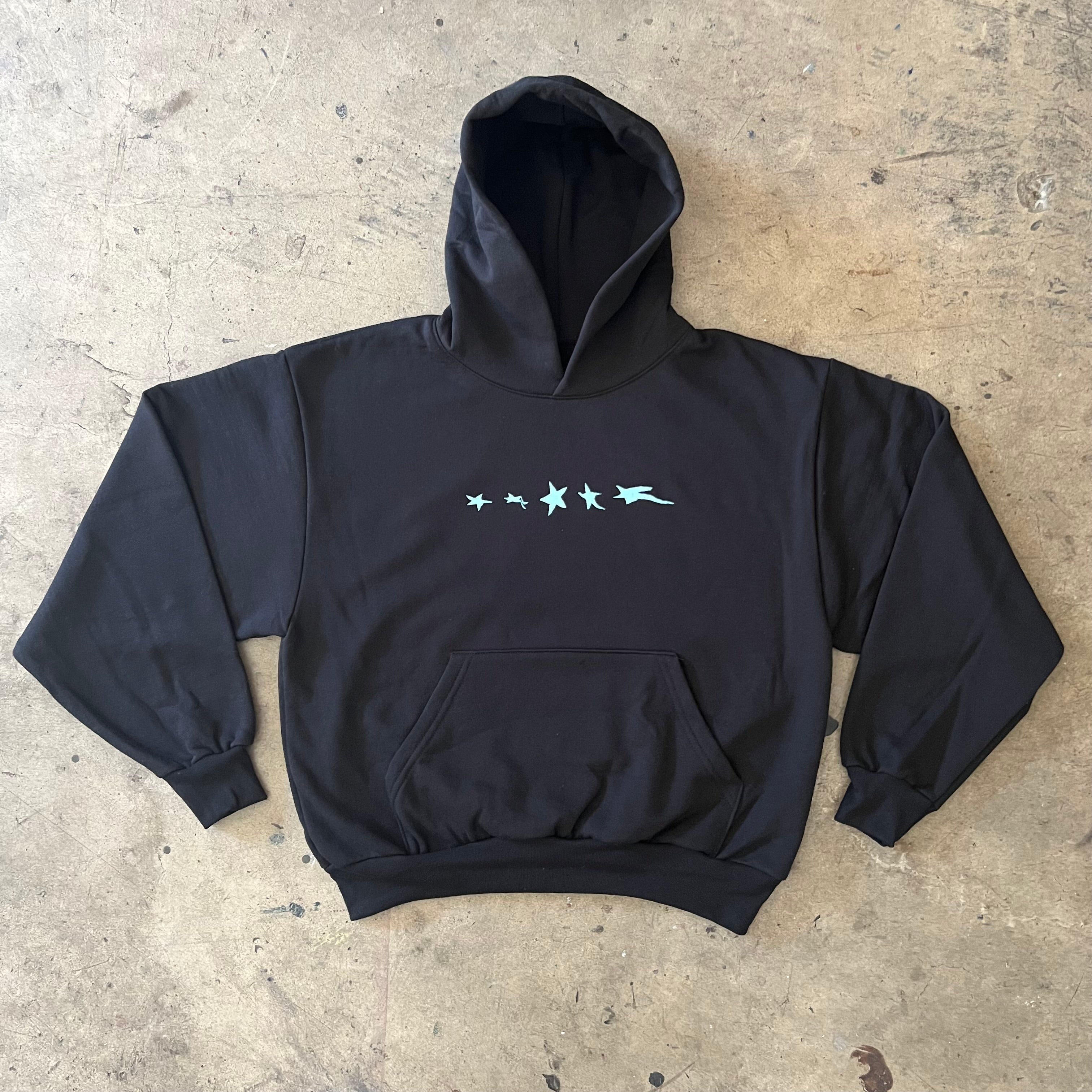 Black hoodie 2025 with stars