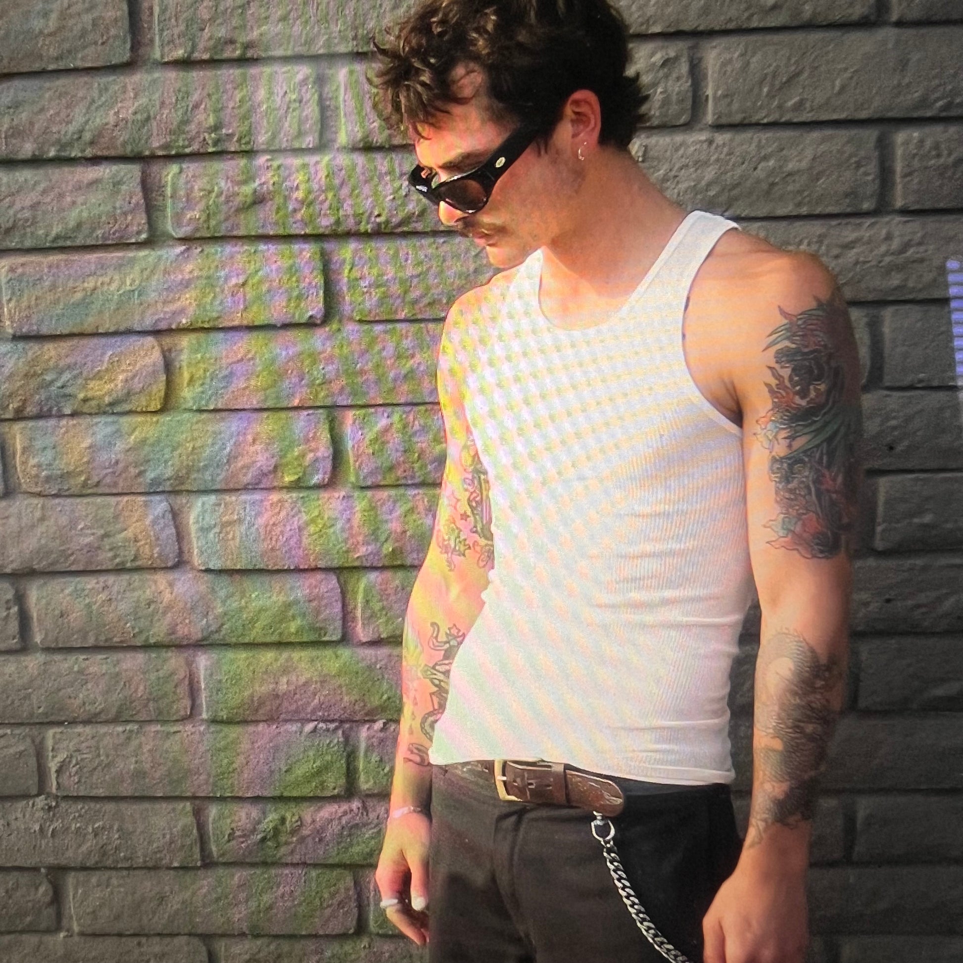 RIBBED TANK : ECRU