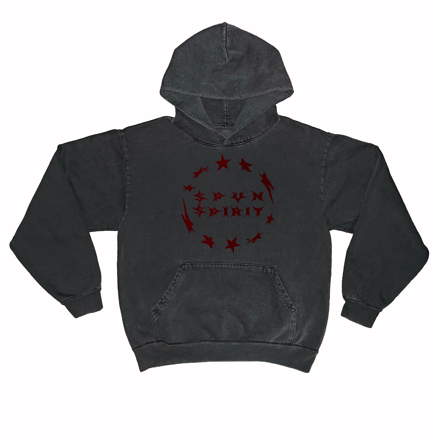 CIRCLE LOGO HEAVY WEIGHT HOODIE : WASHED BLK
